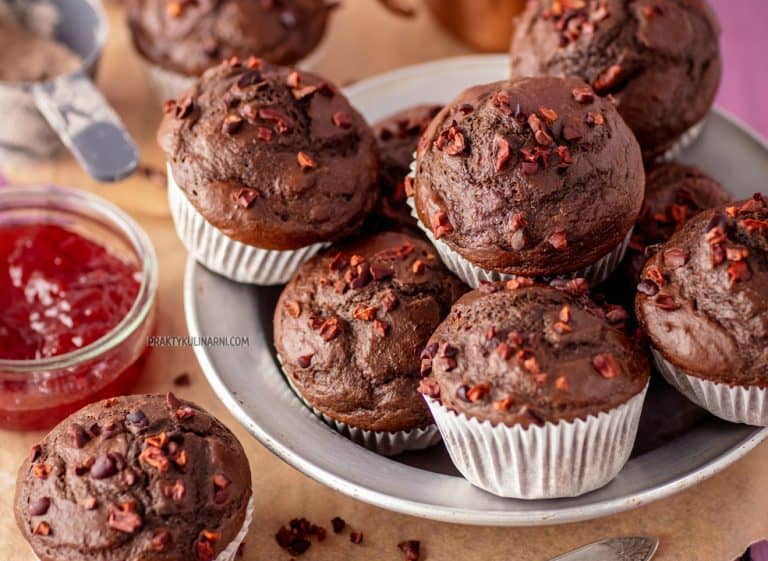 czekoladowe muffiny z odżywką białkową