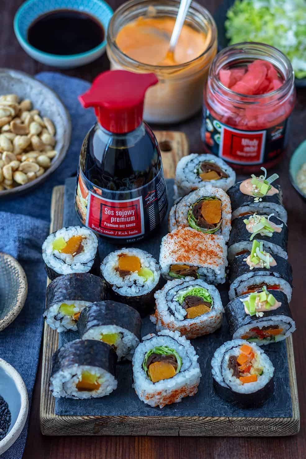 wegańskie sushi domowe