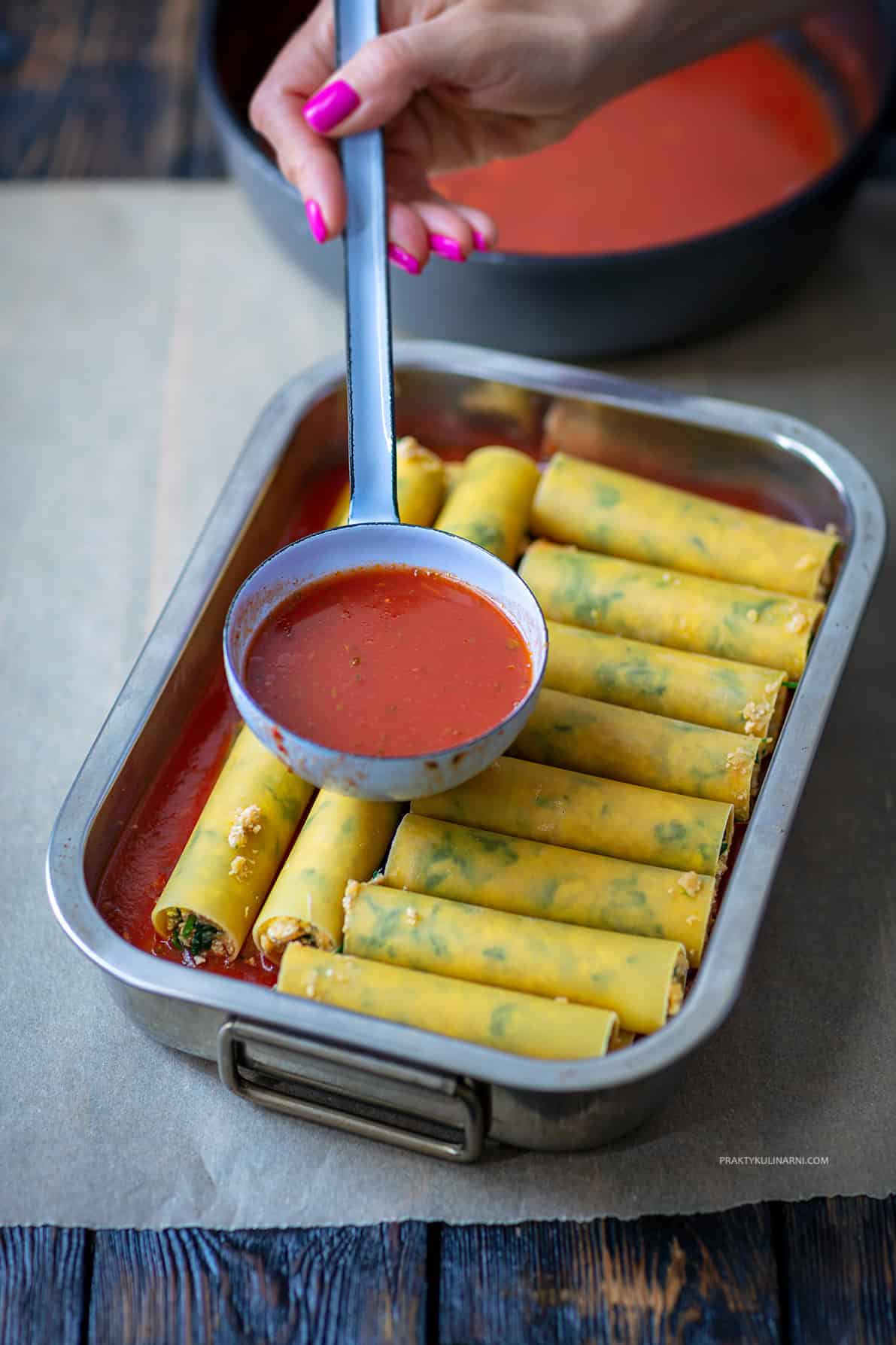 cannelloni z tofu przygotowanie cannelloni z tofu przygotowanie